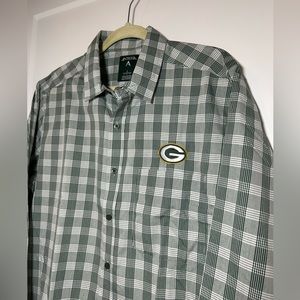 Large Green Bay Long Sleeve Button Up Shirt NFL football